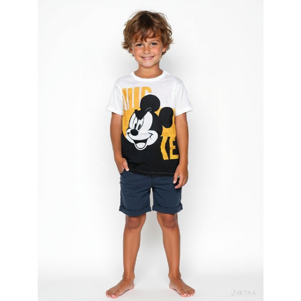 camiseta mickey infantil menino estampa divertida colorida 100% algodão tamanhos de 4 a 8 anos