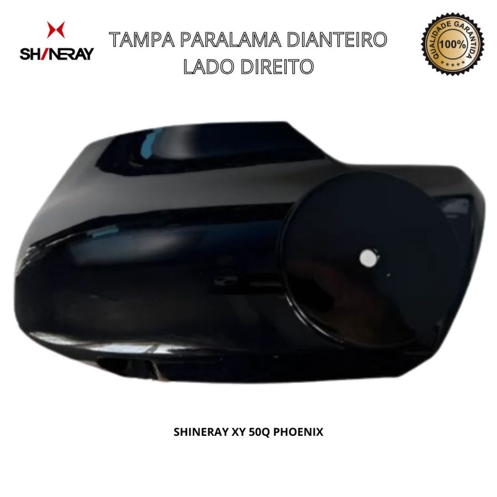 Tampa Paralama Dianteiro Shineray Xy 50Q Phoenix Lado Direito - Preto