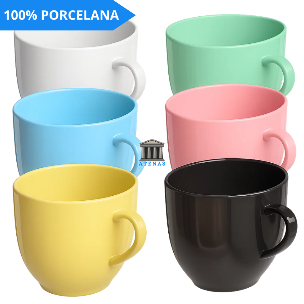 Jogo Xicaras de Café Chá Porcelana 170 ml (sem pires)