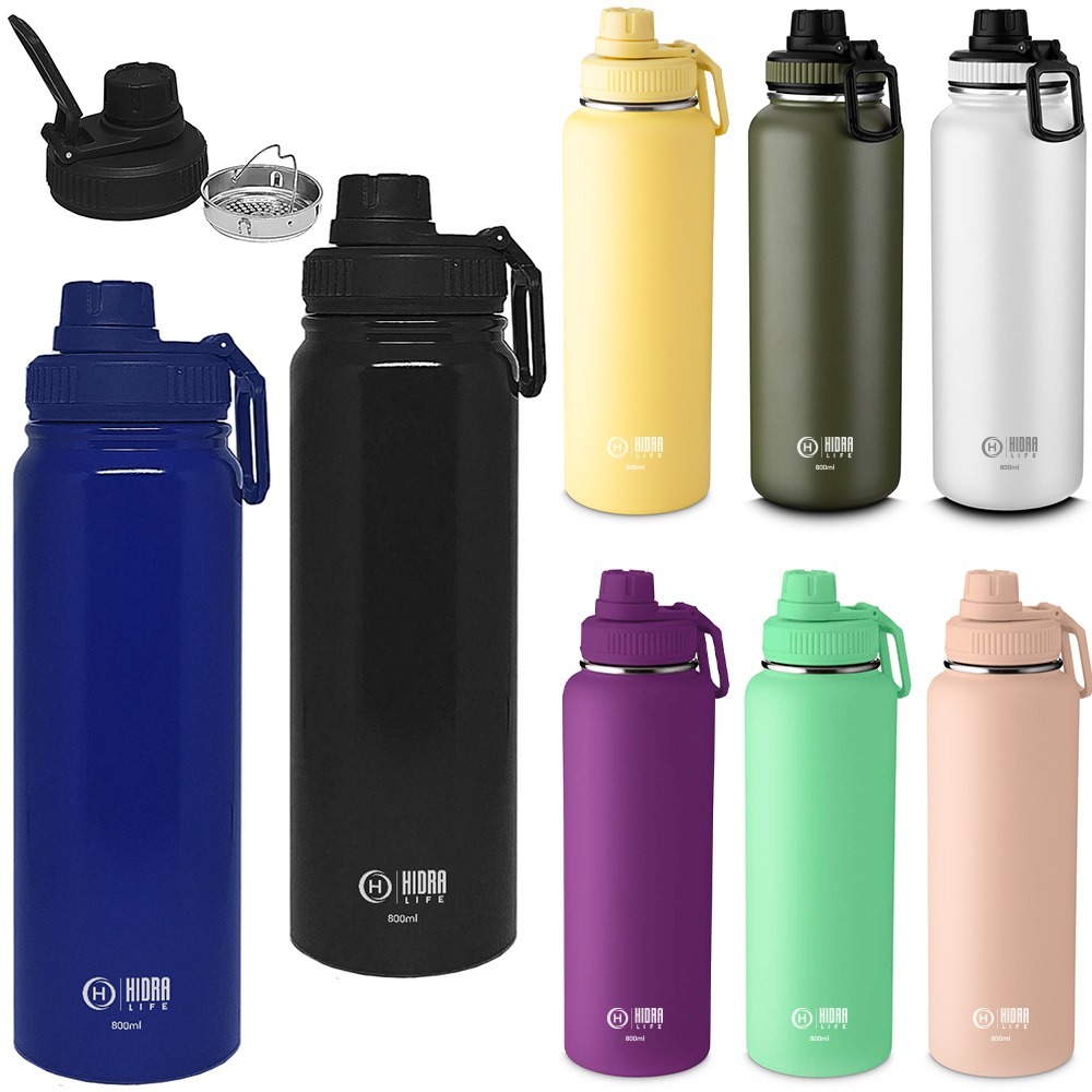 Garrafa Térmica 800ml Quente & Frio Com Isolamento Térmico De Grande Capacidade em Inox Térmica