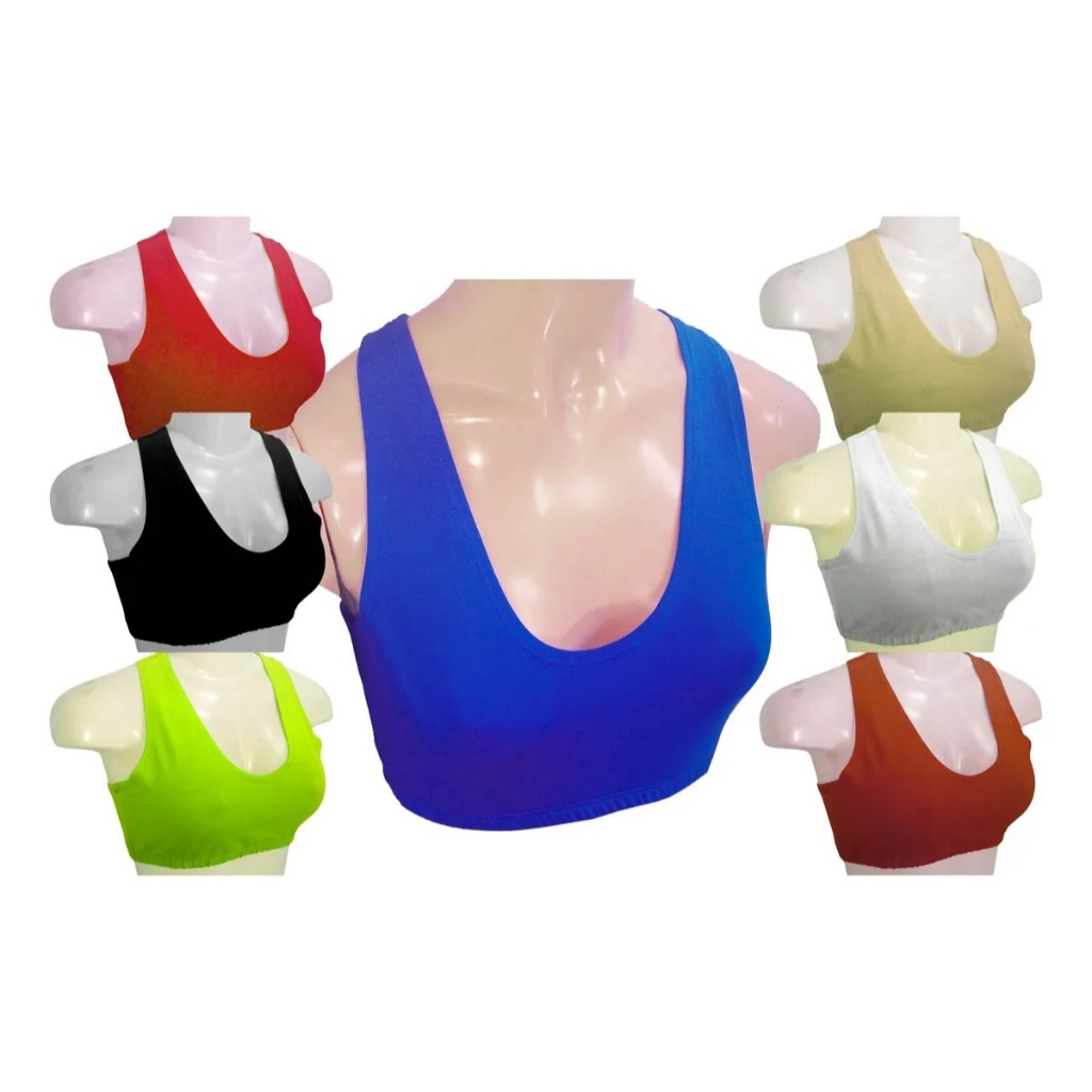 Top Feminino Plus Size Tamanhos Grandes Suplex de Poliéster Fitness Academia Costa Nadador Conforto Várias Cores