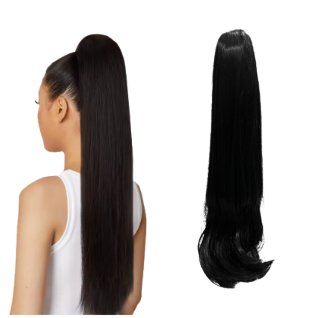 Rabo De Cavalo Presilha Orgânico Fibra Futura Super Natural Liso 45cm
