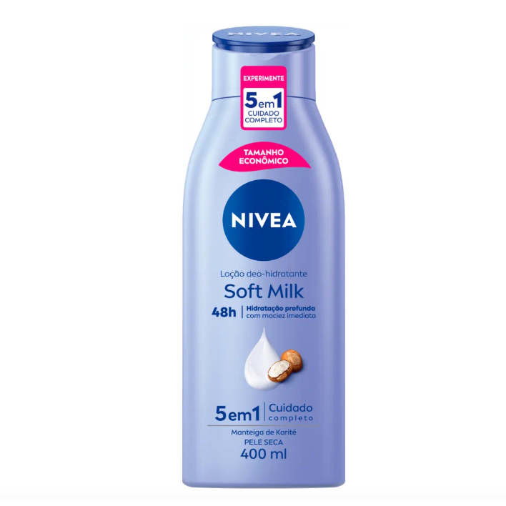 Locao Hidratante Nivea Milk Karite Pele Seca 400Ml em Oferta na Shopee