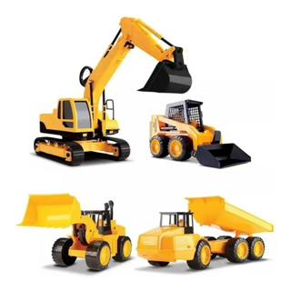 Kit Com 4 Tratores Infantil Workers Series - Roma 0345 em Oferta na Shopee