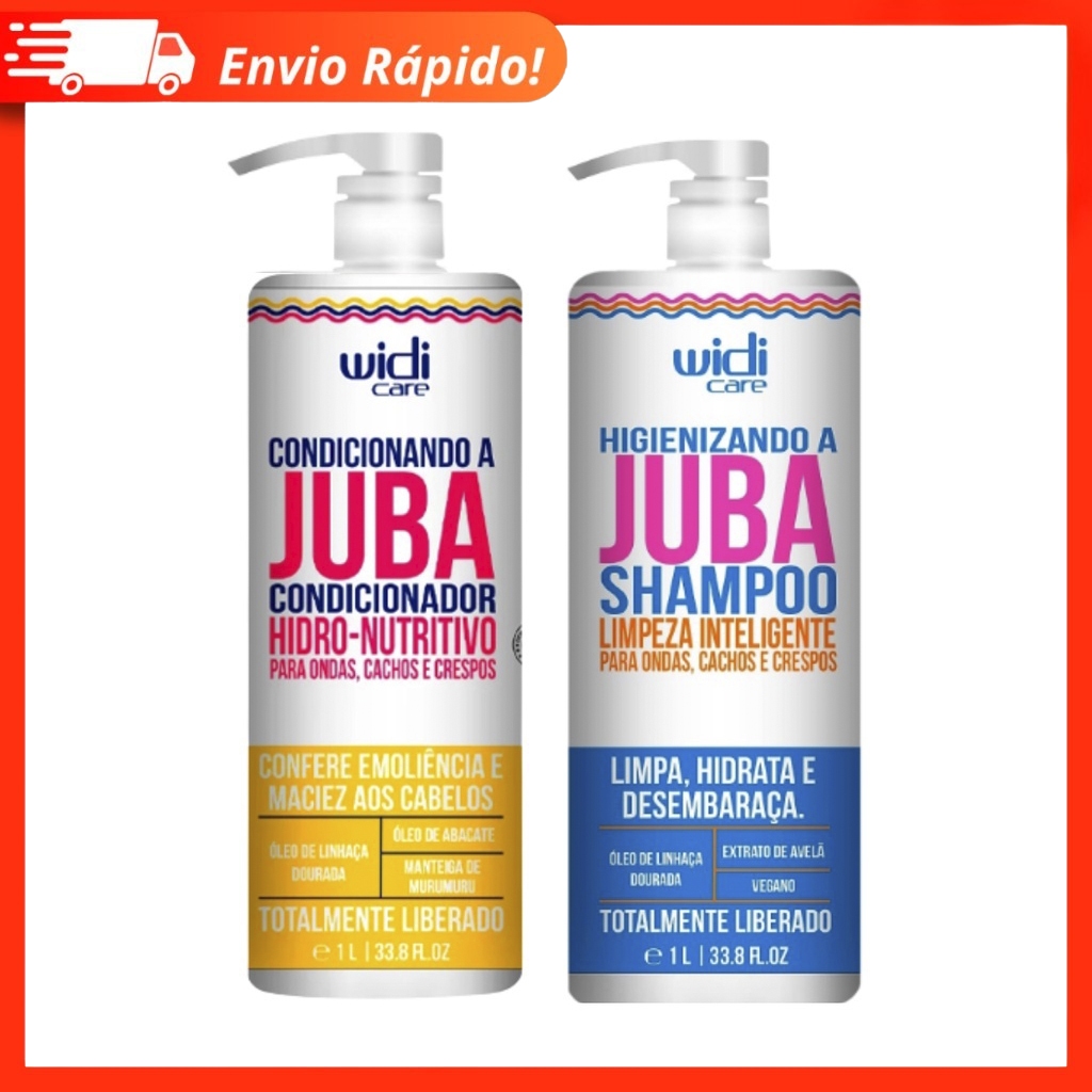 Widi Care Kit Higienizando 1L e Condicionando a Juba 1L - 2 Itens