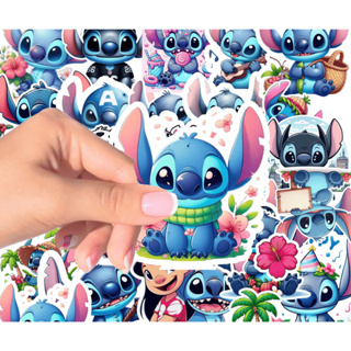 Cartela com 60 Adesivos Lilo e Stitch – Tamanho 4 a 6cm | À prova d'água, coloridos e fofos! 🧡 - Alta Qualidade! em Oferta na Shopee