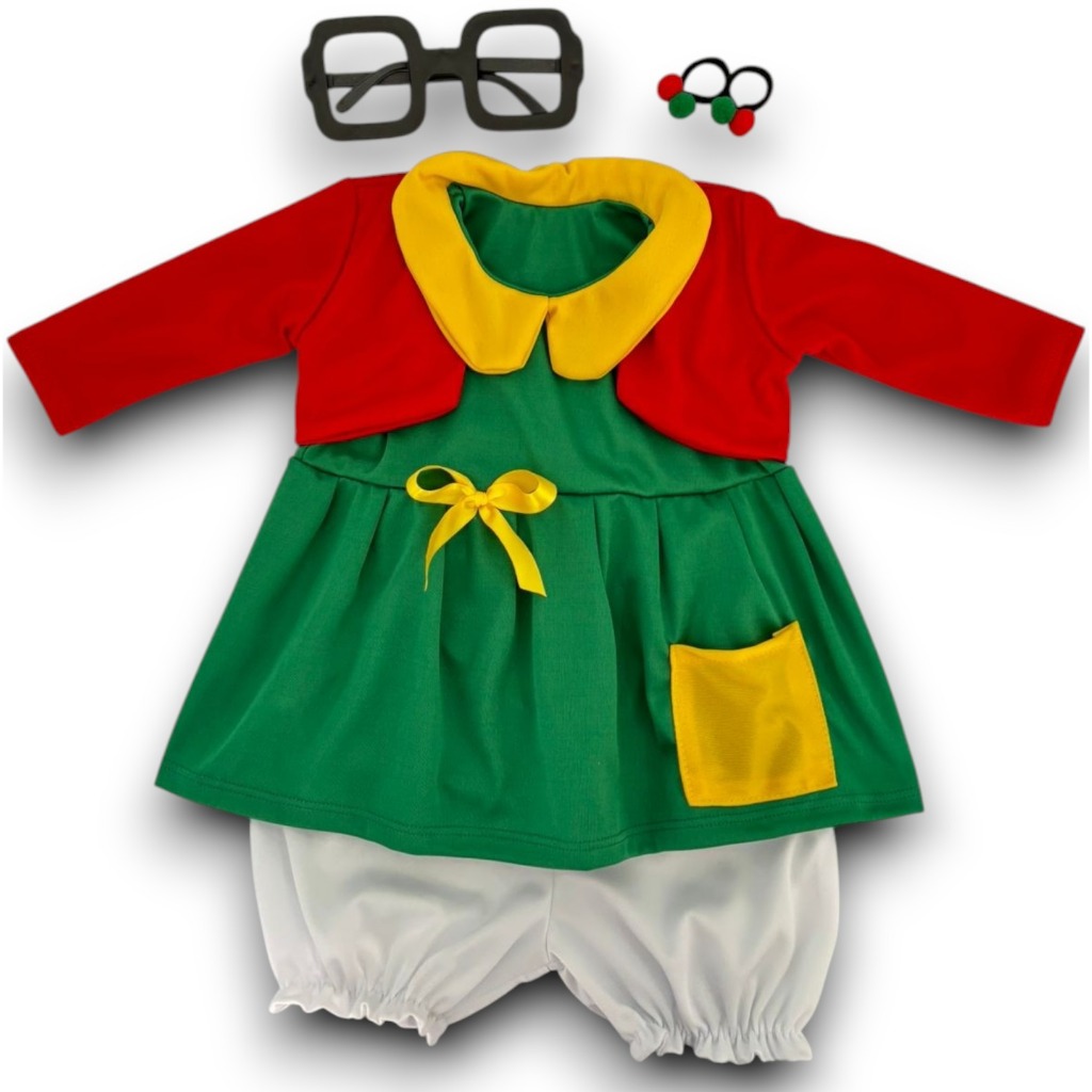 Fantasia da Chiquinha INFANTIL - verifique o tamanho da fantasia em Oferta na Shopee