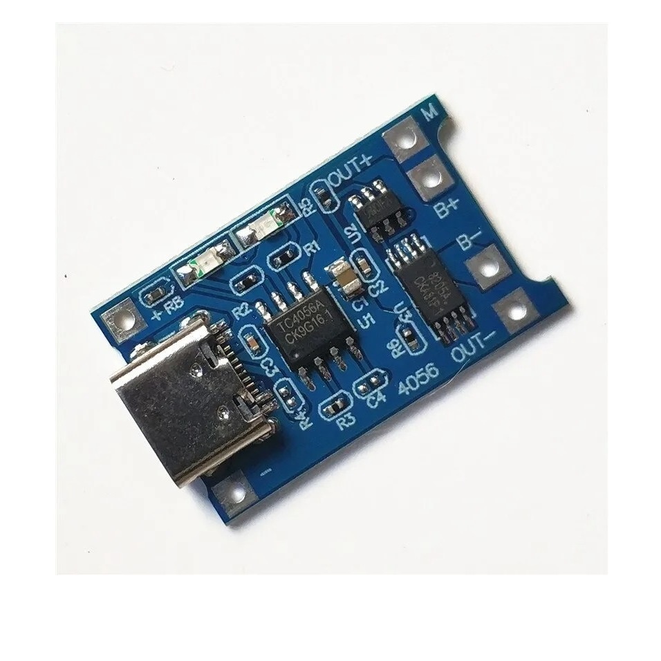 Módulo Carregador Bateria De Lítio Conector Tipo C Tp4056 1a