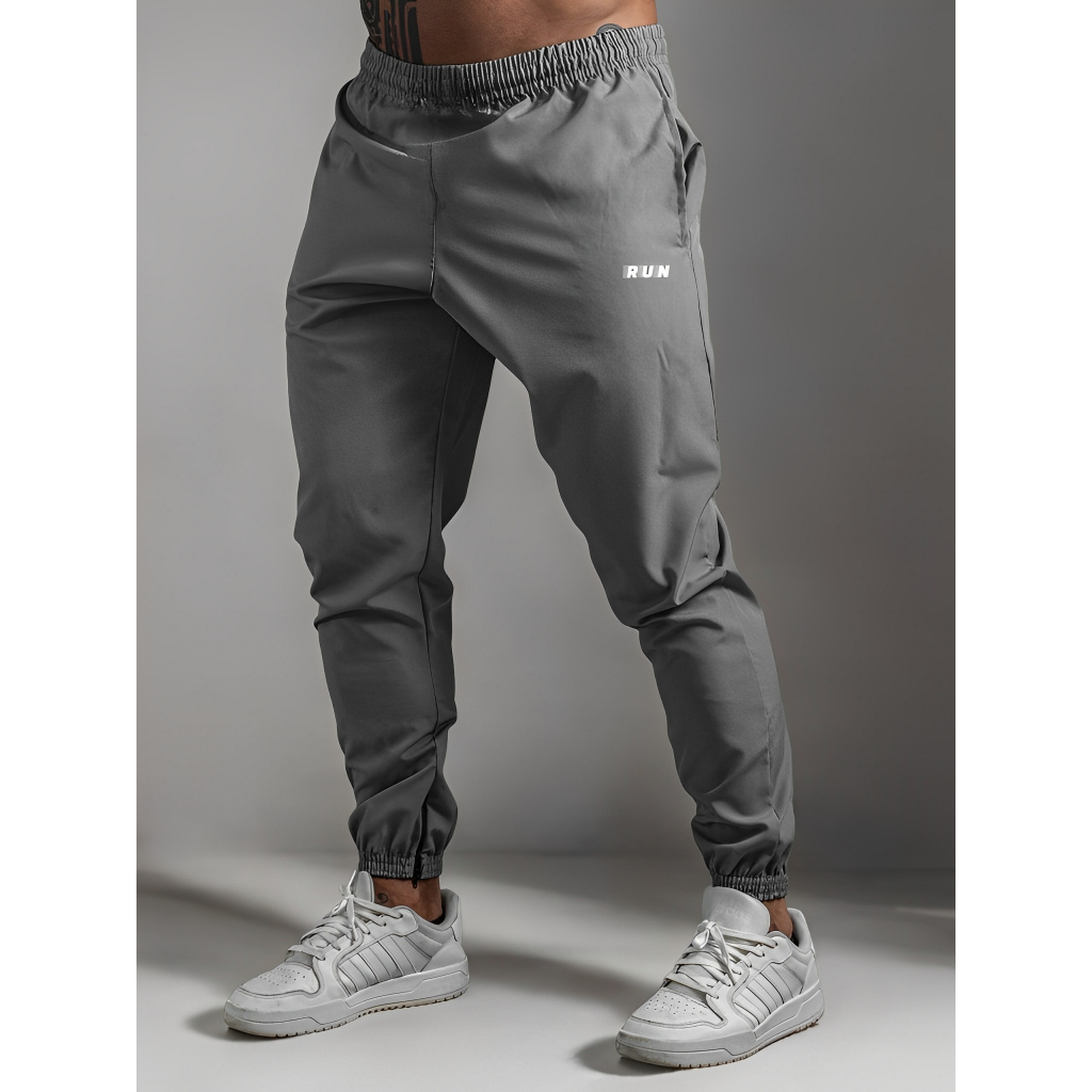 Calça Jogger RUN Plus Size P ao G4 Sport Treino Academia Corrida Unissex Conforto e Flexibilidade