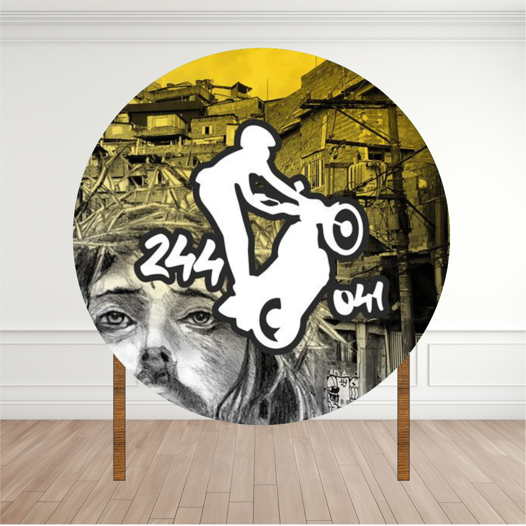 Painel de Festa Estampado Grau de Moto 244 Tecido Poliéster em Oferta na Shopee