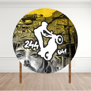 Painel de Festa Estampado Grau de Moto 244 Tecido Poliéster em Oferta na Shopee