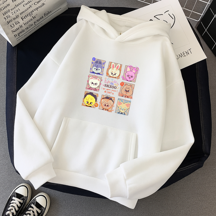 Moletom Feminino Kpop Skzoo Stray Kids Fofo K-Pop em Oferta na Shopee