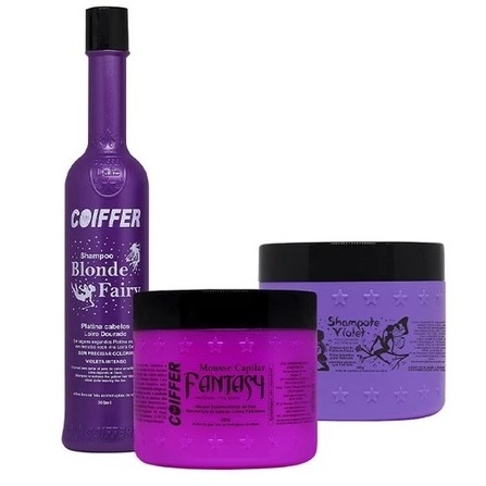 KIT BLOND FIRE COIFFER DESAMERALADOR  03 PASSOS COIFFER