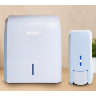 Kit Dispenser Papel Toalha e Sabonete Nobre Preto/ Branco P/Escritório/Banheiro/Cozinha em Oferta na Shopee