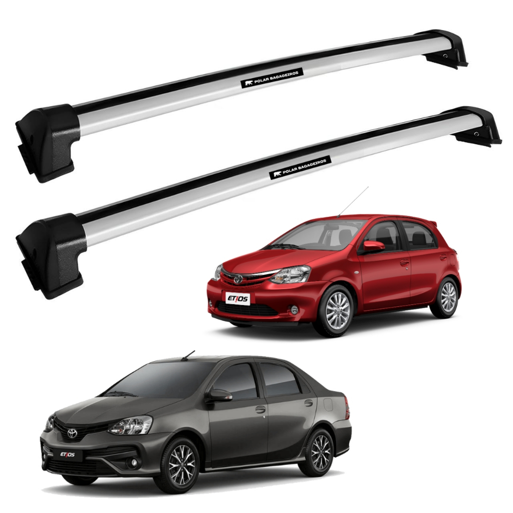 Rack De Teto Toyota Etios Sedan/ Hatch 2013 Á 2024 Aluminio