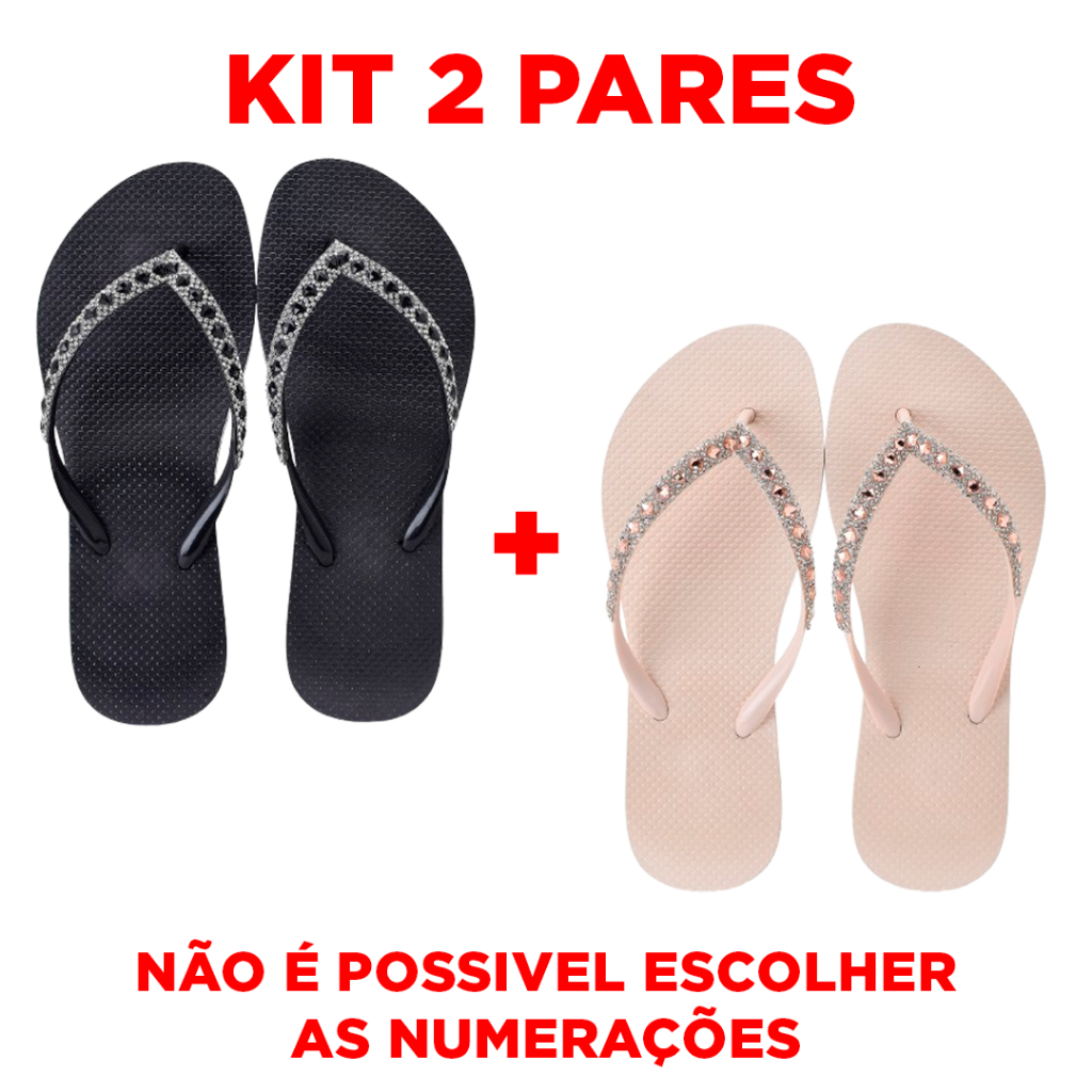 kit chinelo feninino Chinelos Gliter Original brilho slim chinelo feminina