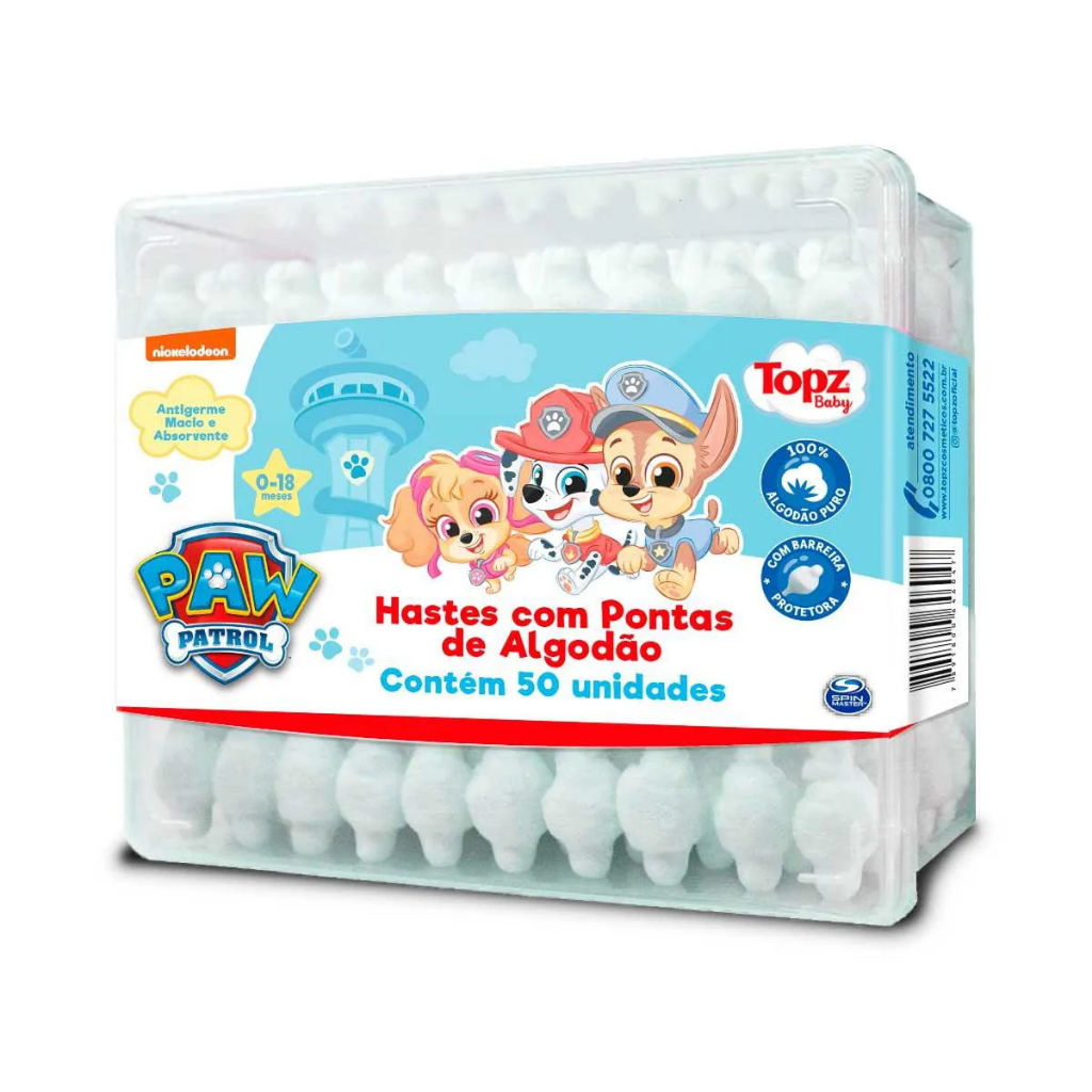 Hastes Flexíveis Topz Patrulha Canina com 50 Unidades