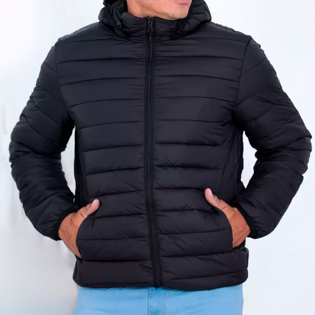 Jaqueta Puffer Motociclista Impermeável Blusa Frio Bobojaco Inverno Capuz em Oferta na Shopee