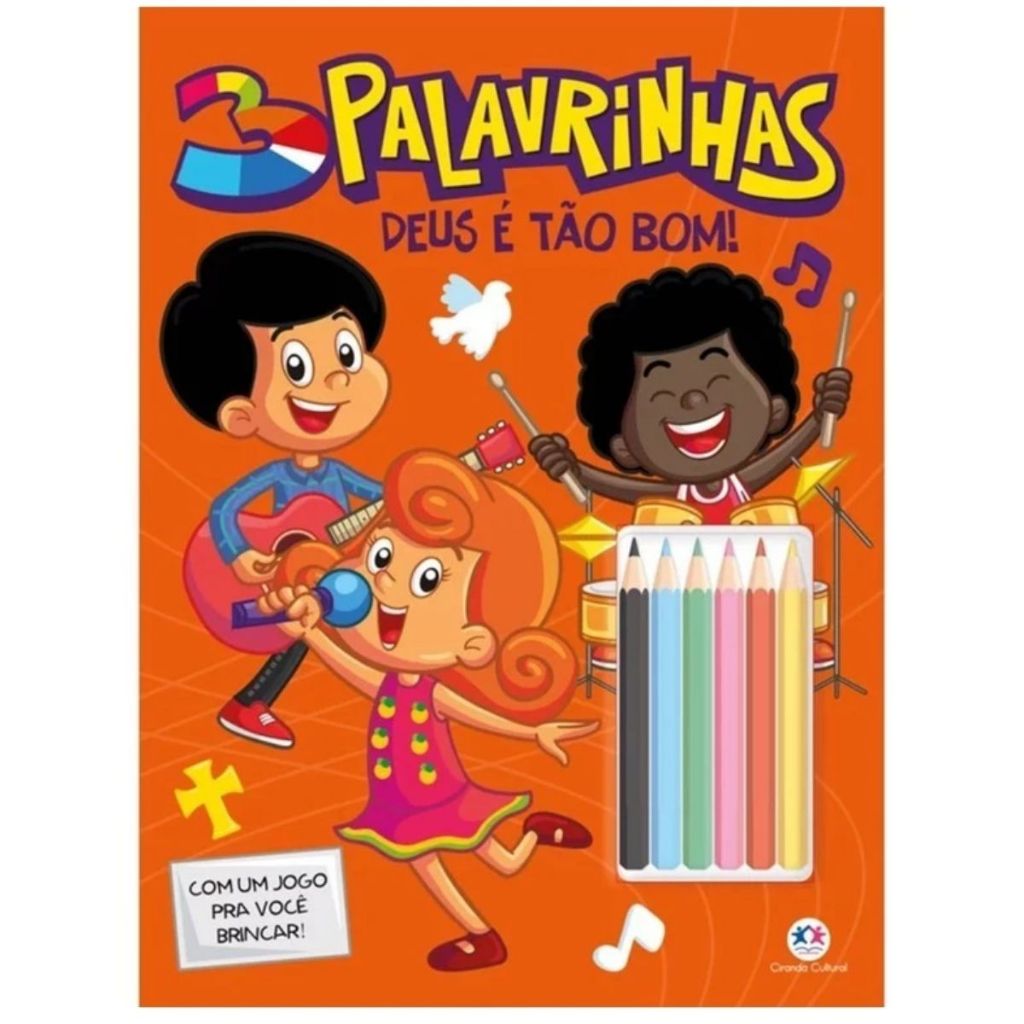 3 Palavrinhas | Para Colorir | Deus é tão bom | Ciranda Cultural em Oferta na Shopee