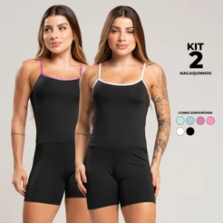 Kit 2 Macaquinhos Feminino Fitness - Básicos, Academia, Treino e Conforto