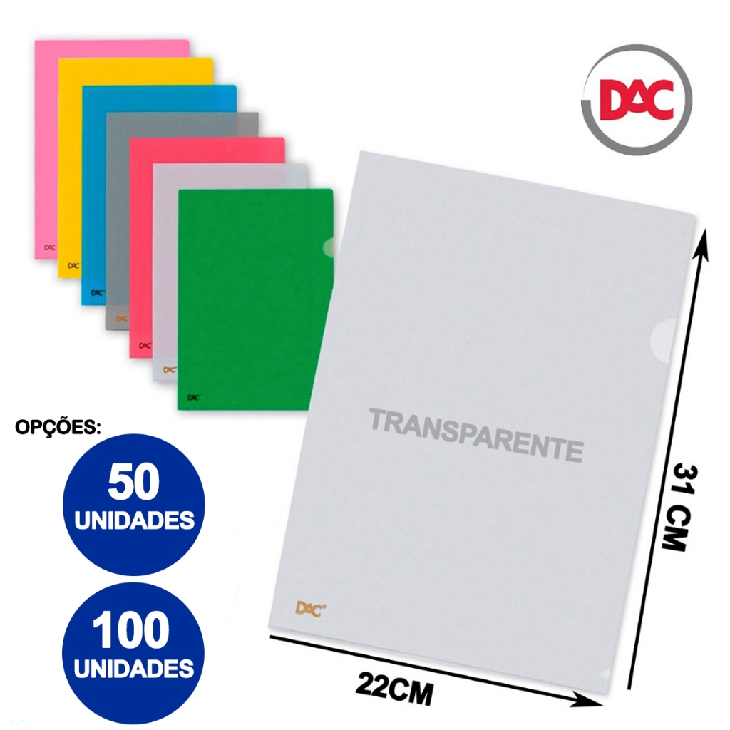 Pasta Em L Transparente Tamanho A4 Documentos Arquivos em Oferta na Shopee