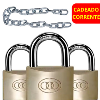 Kit Segurança Corrente Reforçada 4mm + Cadeado 32mm Reforçado em Oferta na Shopee