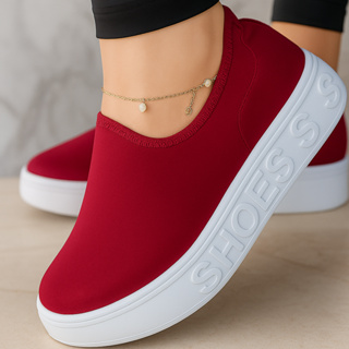Tenis Shoes Feminino Meia Slip -On Calce Facil Confortavel Leve Casual Sapatenis Ginastica Ortopedica em Oferta na Shopee