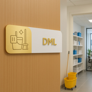 Placa Sinalização Dml Limpeza Identificação Acrílico Espelhado em Oferta na Shopee