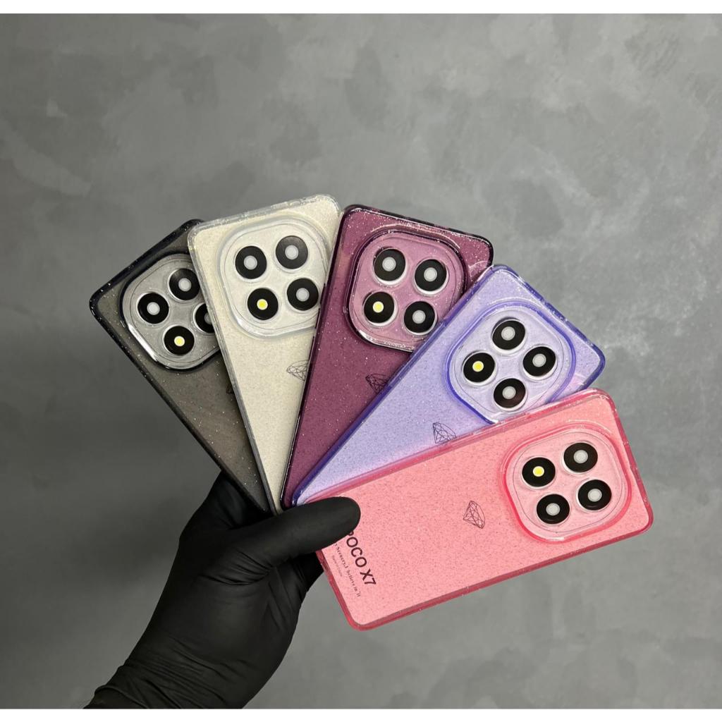 Capa com brilho + película de ceramica poco X7 / Redmi Note 14 Pro 5G Ou apenas capinha gliter