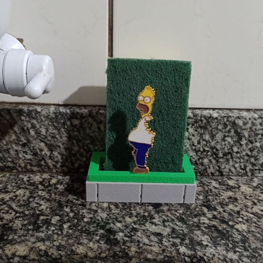 Suporte de Esponja 3D Divertido Homer Simpson – Porta Esponja Criativo para Cozinha ou Banheiro