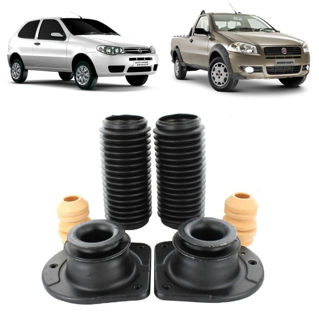 Kit Batente Coxim Dianteiro  Palio Strada Idea Siena Doblo Palio Weekend
