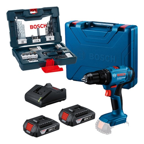 Furadeira Parafusadeira Impacto Bosch GSB 183-LI + V-LINE 41 Pcs + 2 Baterias 2Ah + Carregador em Oferta na Shopee