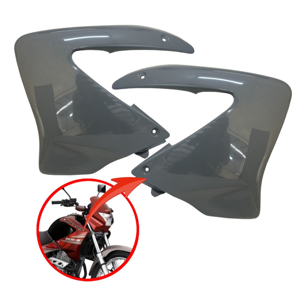 CARENAGEM ABA ALETA TAMPA LATERAL TANQUE PAR SEM PINTURA HONDA NX 400 FALCON MARCA PARAMOTOS