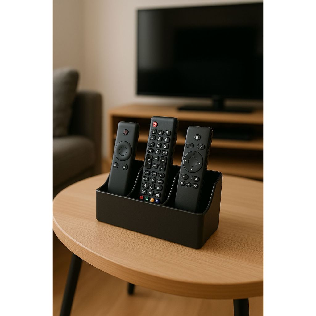 Suporte Porta Controle Remoto Universal 3 Divisórias – Organização Sala TV em Oferta na Shopee