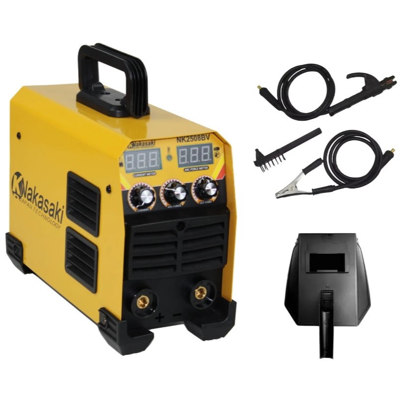Inversora De Solda Digital Portátil 250A + Óculos Soldador Nakasaki Completa