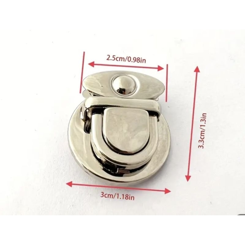 Fecho de Metal para Bolsas- coracao