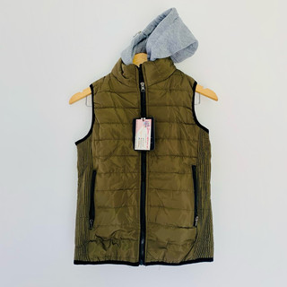 Colete Forrado de Lã veste leg Moda Blogueira capuz removível acolchoado