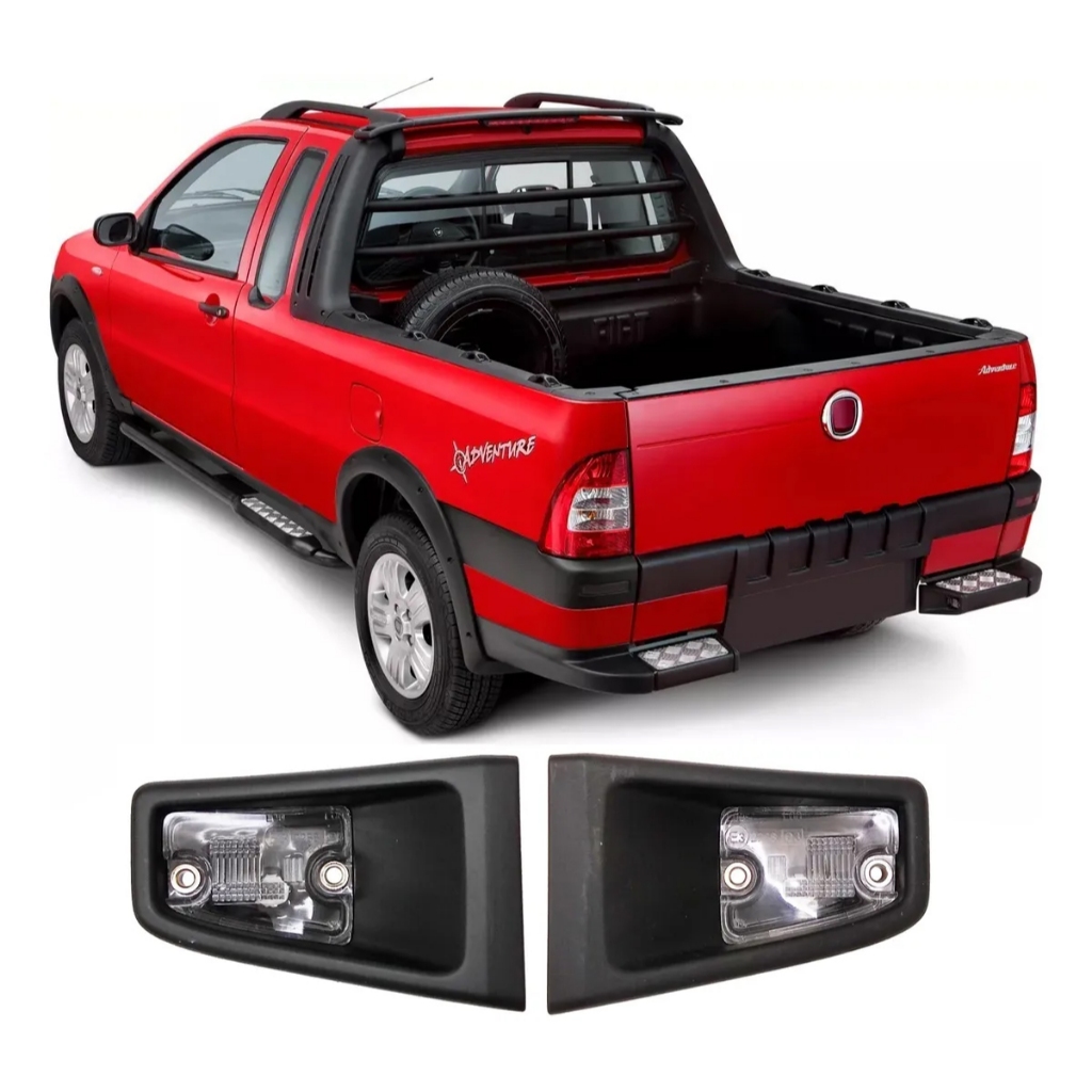 Lanterna Luz Placa Fiat Strada 04/20 Sem Soquete Original Par