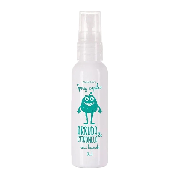 Spray Capilar contra PIOLHOS Arruda & Citronela 60ml ABELHA RAINHA