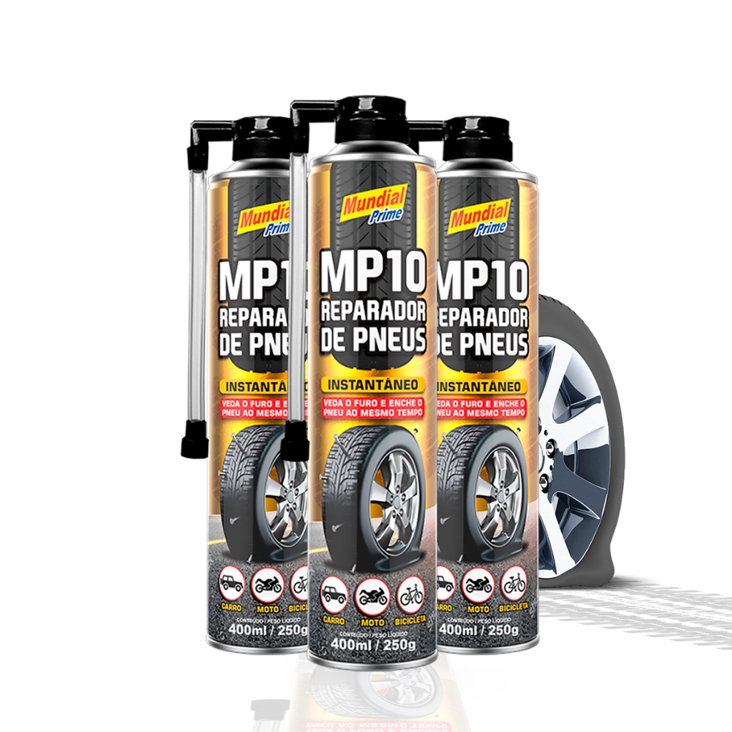 MP10 Reparador De Pneu Spray Para Automóveis Moto Bicicleta Reparação Rápida Com Sem Câmara em Oferta na Shopee