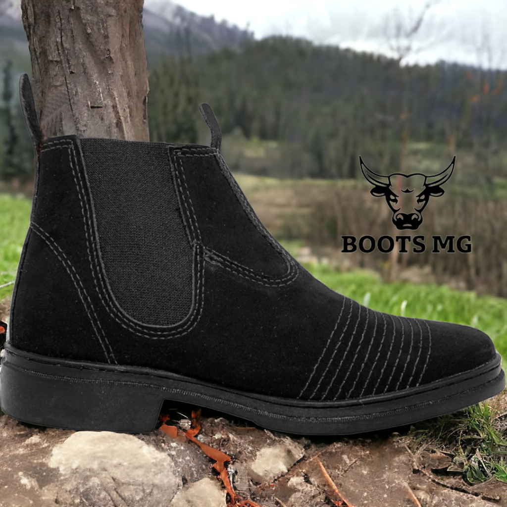 Botina Bota Country Infantil Masculina Couro Nobuck Legitimo Meninos Meninas Adulto e Infantil em Oferta na Shopee