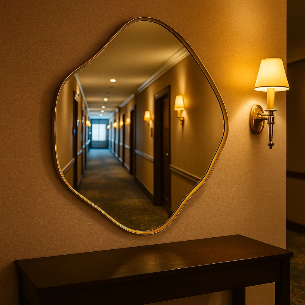 Espelho Orgânico Lopazzi Oruy Moldura de Alumínio Decorativo Quarto Sala Hall Banheiro Pinterest em Oferta na Shopee