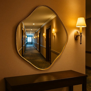 Espelho Orgânico Lopazzi Oruy Moldura de Alumínio Decorativo Quarto Sala Hall Banheiro Pinterest