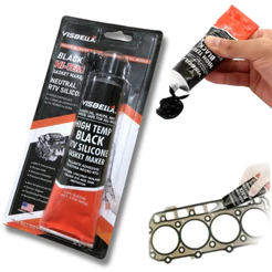Silicone Bisnaga Alta Temperatura Até 315°C 105g Visbella High Temp - Black, Preto