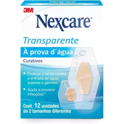 Curativo A Prova D'agua Nexcare Sortidos 2 Tamanhos com 12 Unidades