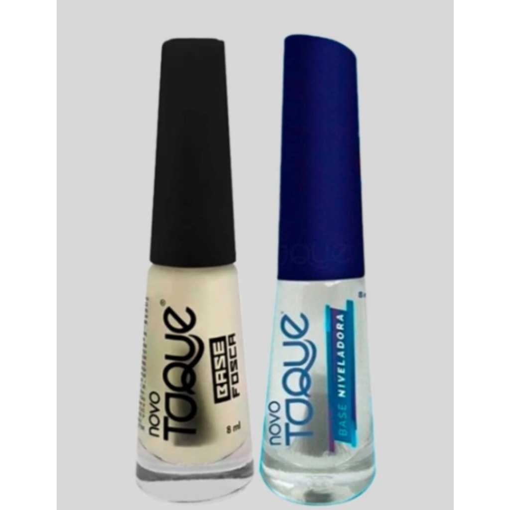 Kit Com 2 Unidades De Base Novo Toque 1 Base Fosca + 1 Base Niveladora 8ml Cada