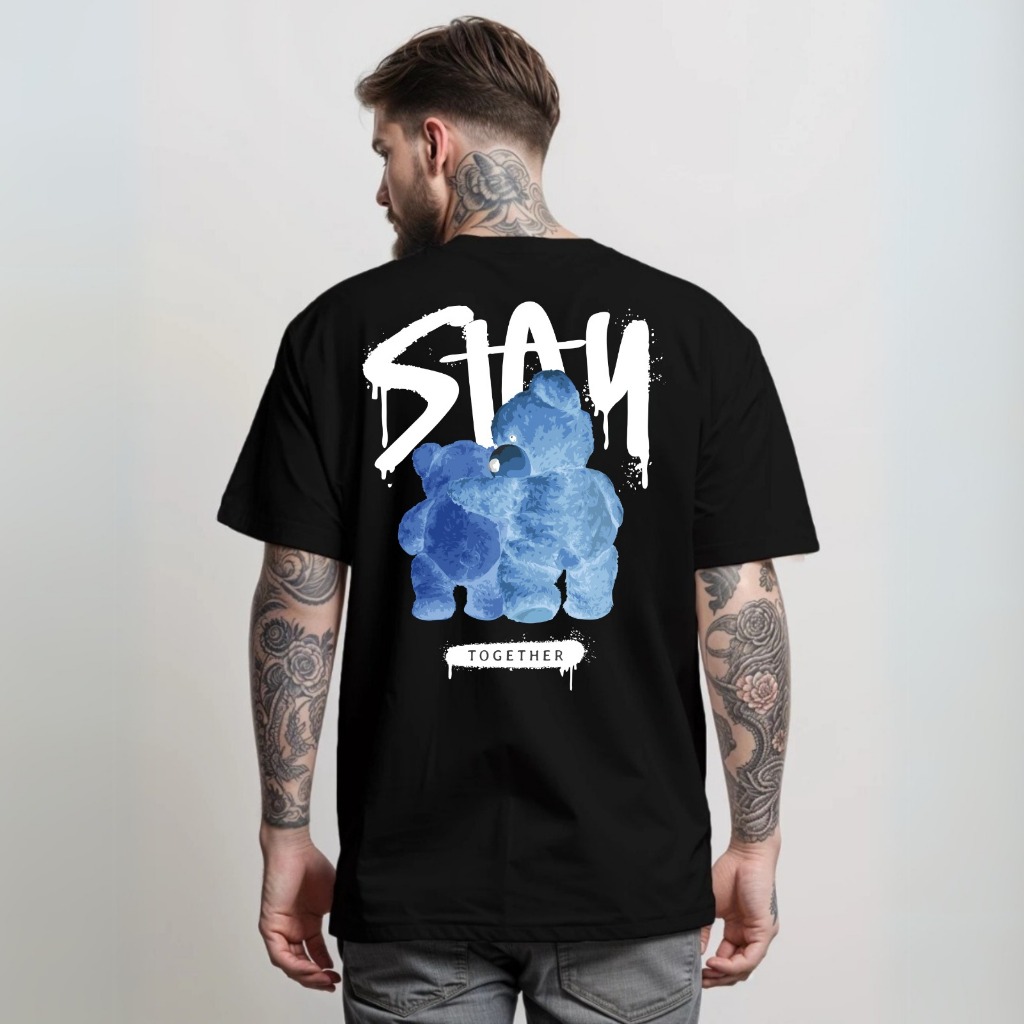 Camiseta Blusa Camisa T-shirt Urso Streetwear Oversized Estampada Personalizada Masculina DTF