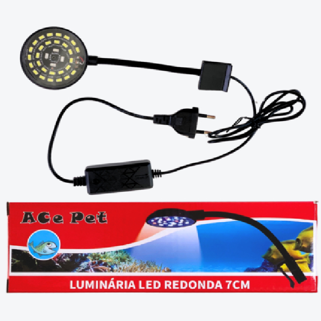 Luminária Led para Aquários Redonda Bivolt