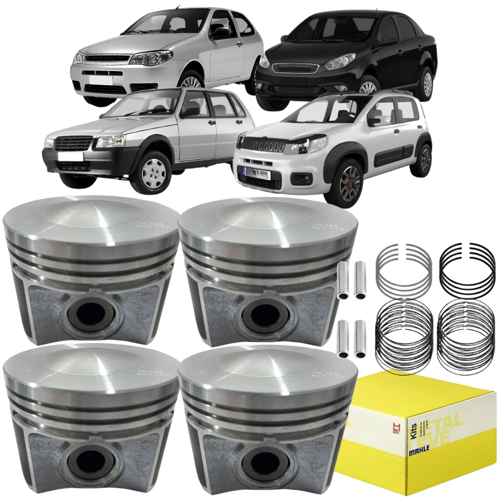 Jogo Pistão com Anel 0,60 Palio Siena Uno Way Uno Mille em Oferta na Shopee