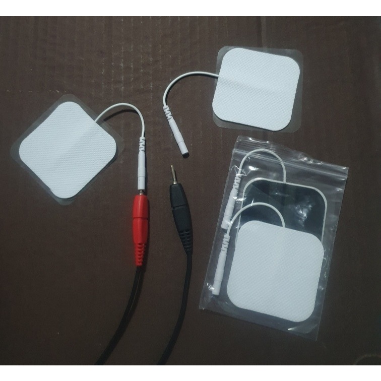 Detalhes do Eletrodo Adesivo 5x5 cm Fisioterapia Tens/fes reutilizavel massagem musculo
